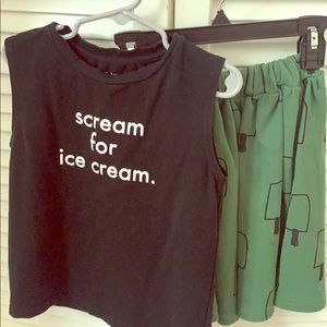 2 piece girls one of kind outfit